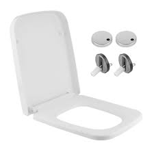 Someone mentioned to me that if one is unaware of this feature (as a house guest may be) or you have young children, and you force the seat down instead of letting if fall on its own, you will break the mechanism. 1inchhome Soft Close Toilet Seat White With Top Fix Blind Hole Fittings Square Shape Toilet Seats Home Kitchen Cate Org