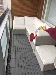 Ikea Runnen Flooring Tiles Bauhaus Sunfun Visby Sofa Set With White Ikea Cushions Fleece Giveaway Yellow Ikea Outdoor Flooring Ikea Deck Tiles Ikea Outdoor