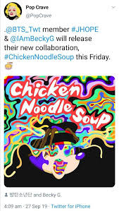 With becky g on the side every day i lit. J Hope Becky G S Chicken Noodle Soup Is Out Now Bts Amino
