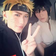 Baozi & Hana Facebook Update 17 April 2016) Naruto!!!! Sasuke!!!!! Rasanya  sangat lucu saat kami mencoba mengcosplaykan Naruto (seme) x Sasuke  (uke)... Baozi bahkan terus berkata bahwa ia tidak sanggup melihat dirinya