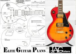 full size plan to build a les paul electric guitar les