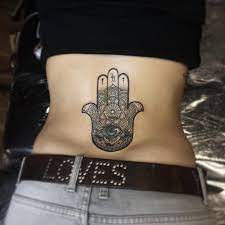63 Dainty Hamsa Hand Tattoos To Keep The Evil Eye Away Spiritustattoo Com Hand Tattoos Girl Back Tattoos Hamsa Hand Tattoo