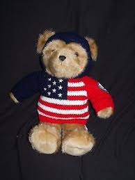 Jstuff Associates Plush Brown Teddy Bear Usa Flag Stars Sweater Hoodie 16 Brown Teddy Bear Bear Star Sweater