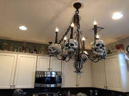 Skeleton Chandelier For The Kitchen Halloween Kitchen Halloween Kitchen Decor Creative Halloween Decorations