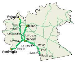 The autostrada a26 is a motorway in the northwestern italian regions of liguria and piedmont. File Mappa Autostrade A7 A10 A12 A26 Svg Wikimedia Commons