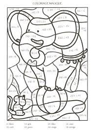 coloriage magique soustraction a colorier dessin imprimer multiplication education math kids and parenting de noel aux enfants