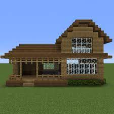 Make the frame and wall of your bungalow. Wooden House 16 Blueprints For Minecraft Houses Castles Towers And More Grabcraft