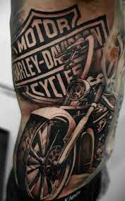 Harley davidson and the rebels the graphic used to promote harley davidson is unique, and the font and shape of the words are globally recognized. 65 Motorcycle Tattoos Ideas Designs Pictures Tattoo Me Now