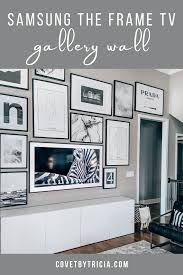 #samsung has a beautiful new idea that's both art and a tv: Ad Gallery Wall With Samsung The Frame Tv Stunning Gallery Wall In A Modern Living Room With Samsungus The Fra Framed Tv Samsung The Frame Tv Gallery Wall