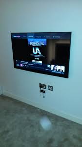 Cable channel for wall mounted tv. Services Hang My Screen Uk
