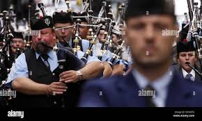 Members of the pipe band hi-res stock photography and images