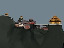 Chinese Classical Temple In The Mountains 3d Model Max Fbx 2 3d Model Model Classical