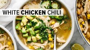This is a healthy chili that you can actually feel good about eating:. Best White Chicken Chili Downshiftology