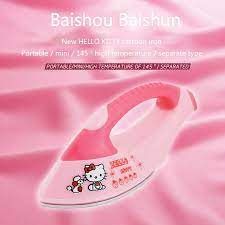 itas1304 hello kitty mini electric iron travel hostel essential portable electric iron steam presses handheld garment steamer hello kitty clothes steamer