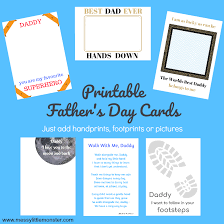 Send funny, printable father's day cards letting him know how much he taught you. Printable Father S Day Cards Just Add Handprints And Footprints Messy Little Monster