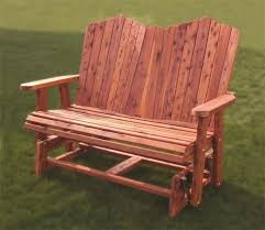 Amish Outdoor Red Cedar Wood 48 Loveseat Glider Amish Outdoor Furniture Outdoor Loveseat Patio Loveseat