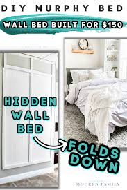 How to build a murphy bed for under $250. Build A Murphy Bed Without A Kit For 150 Yourmodernfamily Com