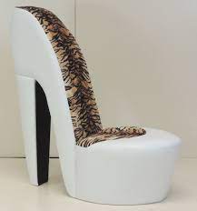 white stiletto shoe high heel chair tiger animal print high heel chair high heel shoe chair shoe chair