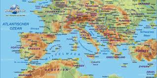 Large detailed physical map of spain and portugal with roads and cities. Map Of South Europe General Map Region Of The World Welt Atlas De