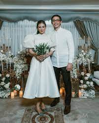 Simple civil wedding venue design. Details Of Alex Gonzaga S Wedding Gown Pep Ph