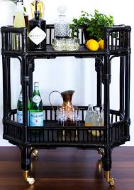 Black And Gold Bar Cart Byron Bay Bar Cart Side Table October Bar Furniture Bar Cart Decor Bar Decor