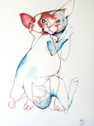 Decide what you want to put on the cup, and maybe practice drawing it on a piece of paper before drawing on the mug. Original Pop Art Cats Drawings For Sale Saatchi Art