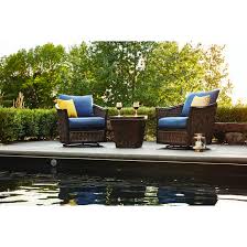 The blanket seat terrace can protect your chairs from crack, corrod and was damage by the time. Allen Roth Ellisview Wicker Patio Swivel Glider Chair Set Of 2 Navy Mw 7630 G Rona