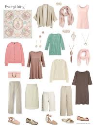 Capsule Wardrobe In Beige With Blush And Green Based On Hermes Horsawards Capsule Wardrobe Spring Capsule Wardrobe Outfits