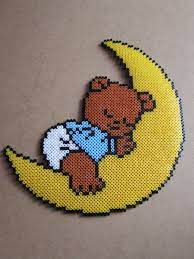 bebe ours motifs perler perles a tisser coloriages sur pierres