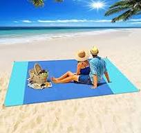 Beach Blanket, Beach Mat Sand Free Waterproof 79" X 83" Suitable for 4-7  Adults, Waterproof Lightweight Picnic Blankets for Travel, Camping, Hiking