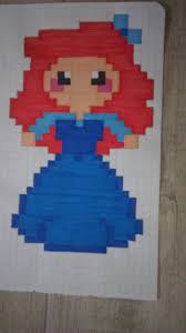 Ariel En Humaine En Pixel Art La Petite Sirene Disney Pixel Art La Petite Sirene Disney Disney