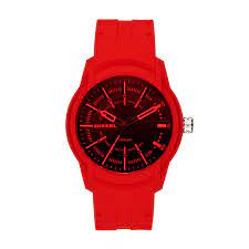 Bracelet montre cuir rouge homme; Montre Homme Diesel Armbar Rouge Dz1820 Pour Homme