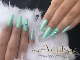 Unicorn Nailstyle Lange Nagel Stylische Nagel Nageldesign Turkis