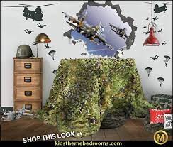Inventory the decorating items you currently own and consider their usefulness in another room using a different color coat of paint or displayed in a dramatic way. Decorating Theme Bedrooms Maries Manor Army Bedroom Ideas Army Room Decor Camouflage Decorating Army Bedroom Accessories Military Bedrooms Army Jungle Man Cave Boys Army Bedroom