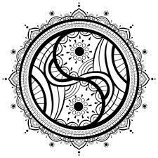 Yin yang like the moon among the clouds. Yin Yang Coloring Page M78 Color A Mandala