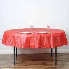 84 Red 10 Mil Thick Crushed Design Waterproof Tablecloth Pvc Round Disposable Tablecloth In 2020 Plastic Table Covers Plastic Tables Waterproof Tablecloth