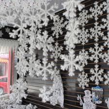 6 hanging 3d snowflakes frozen winter decorations 3d christmas hollow snowflake paper garlands ornament snow winter decorations for home. New 30pcs 8cm Christmas Ornament White Snowflakes Plastic Christmas Snowflake Tree Window Christmas Decorations For Home Diy Artificial Snow Snowflakes Aliexpress
