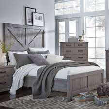 Urban Home Austin King Panel Bed In Rustic Grey Nebraska Furniture Mart Master Bedroom Furniture Bedroom Sets King Bedroom Sets
