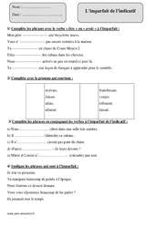 Ici voici la nouvelle mouture des fiches de conjugaison ce1 …je laisse les autres actives , le temps de toutes les remettre en forme. Exercice Imparfait De L Indicatif Cm1 Cycle 3