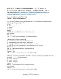 Ghim Tren International Business The Challenges Of Globalization 8th Edition Test Bank By Wild