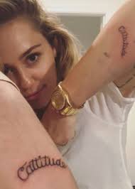 It seems that there are a lot of tattoos on miley's body that honor other people, or are a memory of something that happened, so we can easily consider her body a beautiful journal. Miley Cyrus Fashion On Twitter Cattitude Ps Peep The Rolex Photo Via Andrew Wyatt On Insta Stories