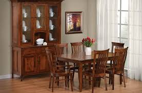 China cabinets offer both practical storage space and beautiful decorative display options. Big Valley Hardwood Dining Room Set Countryside Amish Furniture