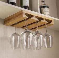 Kitchen wall bar glass drying rack wooden wine glass holder. Wine Glass Rack Off 53