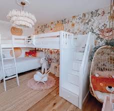 Bunk bed with stairs plans. Maxtrix Twin Medium Corner Loft Bunk Bed With Ladder Stairs White Natural And Chestnut Kids Furniture In Los Angeles