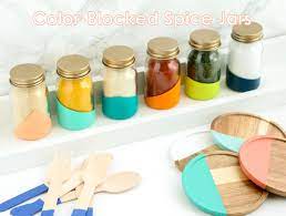 I'll admit it, i'm not good with power tools. Craft It Color Blocked Spice Jars A Kailo Chic Life