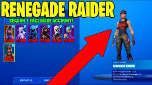 Find many great new & used options and get the best deals for fortnite renegade raider og look description at the best online prices at ebay! Rare Season 1 Account With Og Renegade Raider Fortnite Stacked Accounts Youtube
