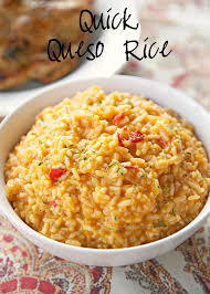 Quick Queso Rice Rice Side Dishes Mexican Side Dishes Recipes