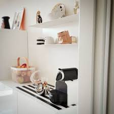 Piccolo Scorcio Dell Angolo Caffe Con La Mensola Botkyrka Di Ikea My Little Coffee Corner With White Shelf Of Ikea Ikea Home Decor Decor