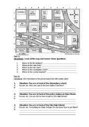 Giving Directions Vocabulary Worksheets Vocabulary Skills Grammar And Vocabulary