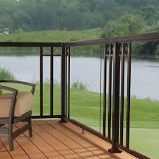 Black Aluminum Deck Railing Home Depot Peak Aluminum Railing Black Aluminum Decorative Handrail Spacers Rail Kit 50601 The Home Depot In 2020 Porch Railing Kits Aluminum Railing Glass Railing Deck